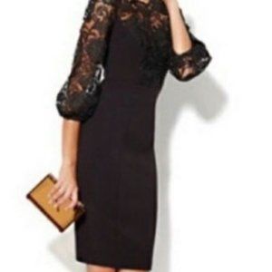 eva mendes for New York & Company, black lace dress (size 2)